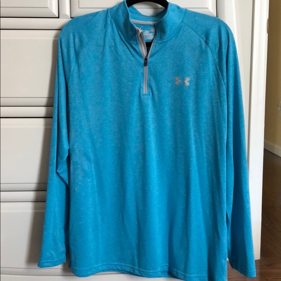 light blue under armour shirt